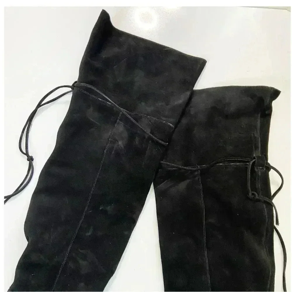 NEW Free People Echo Suede Over-the-Knee High Heel Boots size 38 US 7.5